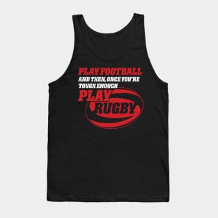 Funny Play Rugby Design Tank Top